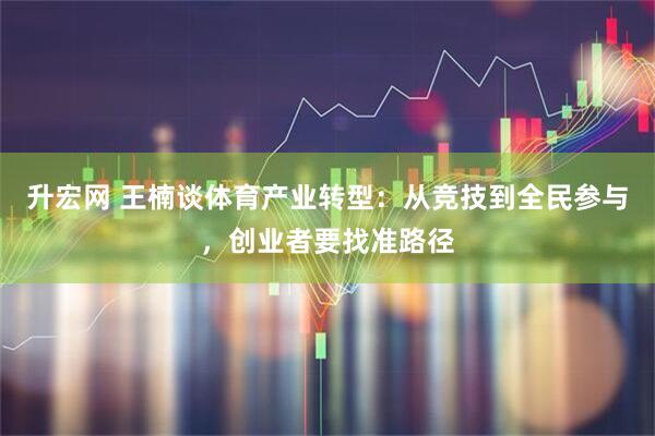 升宏网 王楠谈体育产业转型：从竞技到全民参与，创业者要找准路径